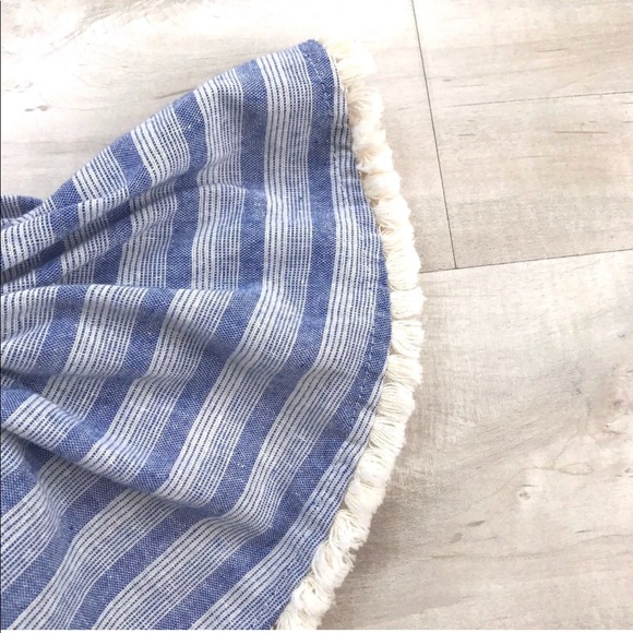 Dee Elly Jumpsuit Fringe Ruffle Popover Stripe - Picture 6 of 8